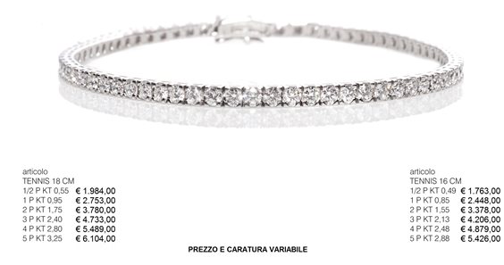 Bracciale Promesse Donna in Oro bianco Diamante 0.68 Ct TENNIS - TENNIS